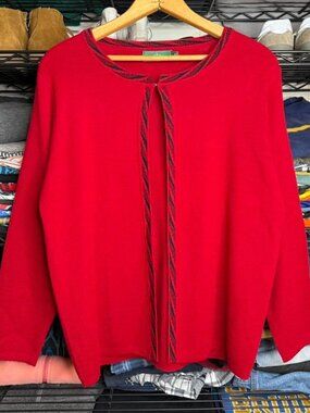 Women's Red Cardigan